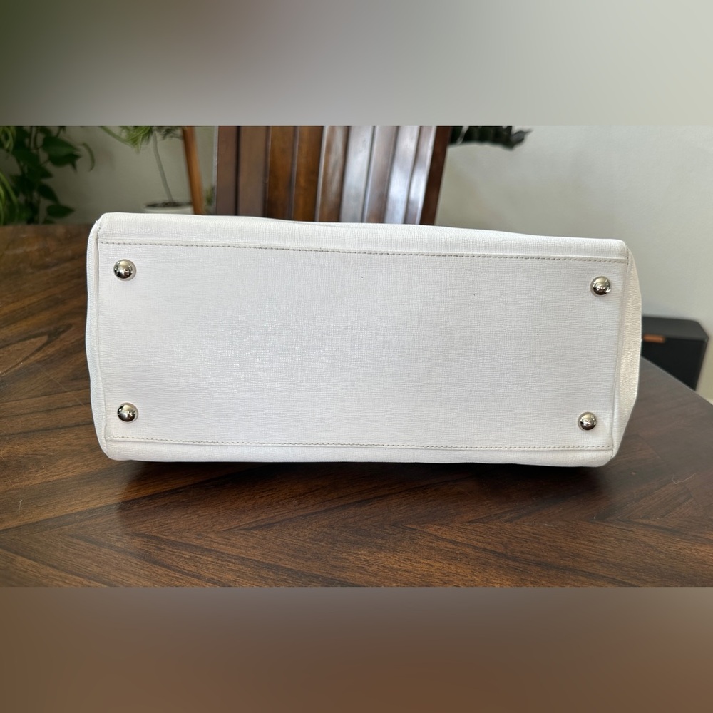 Furla White Satchel with scarf - Picture 8 of 16